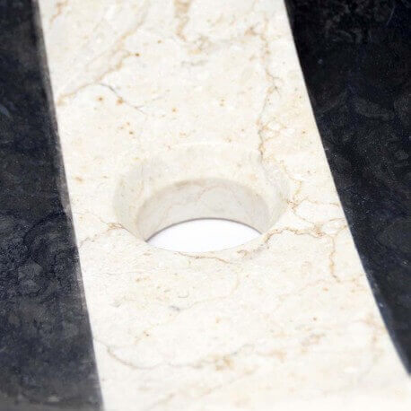 Set up bowl black stone and beige Edo