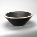 Vase redondo negro piedra y beige Elite