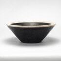 Vase redondo negro piedra y beige Elite