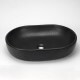 Vasque à poser céramique noire ovale | Rue du Bain