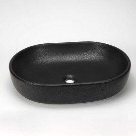 Vasque à Poser Ovale - Céramique Noir Mat - 59x42 cm - Extra