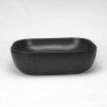 Vasque à Poser Rectangulaire - Céramique Noir Mat - 49x39 cm - Maze