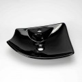 Black ceramic flooring pan with tap beach