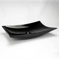 Vasque à poser noire céramique rectangulaire Wing | Rue du Bain	