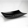 Vasque à Poser avec Plage Robinetterie - Céramique Noire - 57x39 cm - Wing