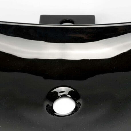 Black Rectangular Ceramic Laying Vasc Wing 