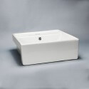 Ceramic semi recessed vasque Pure
