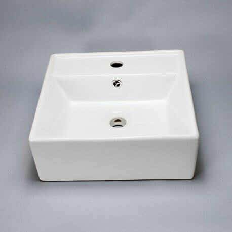 Ceramic semi recessed vasque Pure