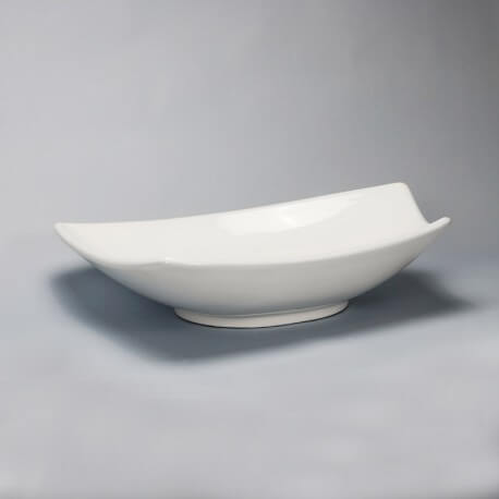 White Ceramic Asymmetric Laying Vasc Sheet