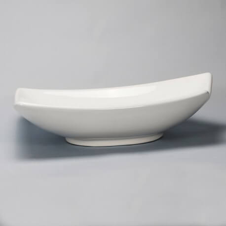 White Ceramic Asymmetric Laying Vasc Sheet