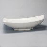 Asymmetrical Posing Vase Ceramic White Shining 49x38 cm - Hoja