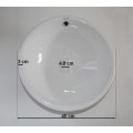 Semi-recessable ceramic round vase Rani