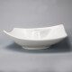 Vasque à Poser avec Plage de Robinetterie - Céramique Blanc Brillant - 49x38 cm - Feuille