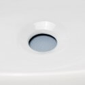 Lavabo sobre encimera ovalado de cerámica blanca Swann