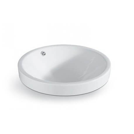 Semi-recessable ceramic round vase Rani