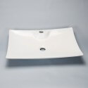 White Rectangle Basin, Scala - Ceramic countertop basin | Rue du Bain
