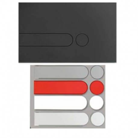 Placa negra con kit de color