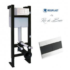 Building-support with silver and black plate