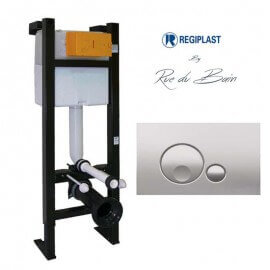 Support construction with matte chromed Globe plate