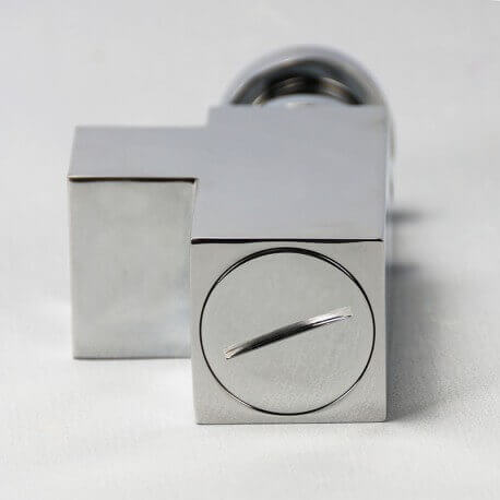 Siphon Lavabo Design Totem, Square, chromed brass