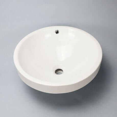 Semi-recessable ceramic round vase Rani