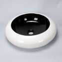 Bianco e nero ceramica rotondo-posting serbatoio Arc Royalty du Bain