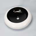Bianco e nero ceramica rotondo-posting serbatoio Arc Royalty du Bain