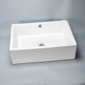 Vasque à poser rectangle céramique blanc, Line | Rue du Bain