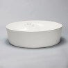 Round Countertop Washbasin - Glossy White Ceramic - 44 cm - Lodge