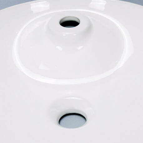 Vasque à poser ronde - céramique blanc brillant - 44 cm - Lodge | Rue du Bain