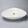 Asimmetrico Poser Vasque - Ceramica - 59x40 cm - Giovane