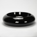 Round-posting vase black ceramic Steel