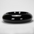 Round-posting vase black ceramic Steel