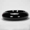 Vasque à poser ronde noire céramique Steel| Rue du Bain
