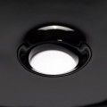 Round-posting vase black ceramic Steel