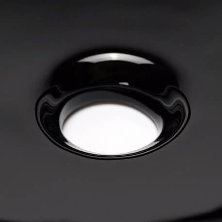 Vasque à poser ronde noire céramique Steel| Rue du Bain