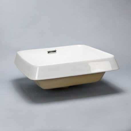 Semi vaso quadrato in ceramica Club