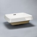 Club quadratisches Keramik-Halbeinbauwaschbecken |Bather Straße