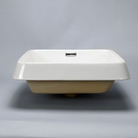 Semi vaso quadrato in ceramica Club