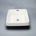 Club quadratisches Keramik-Halbeinbauwaschbecken |Bather Straße