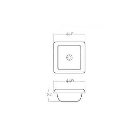 Semi built-in ceramic square vase Club