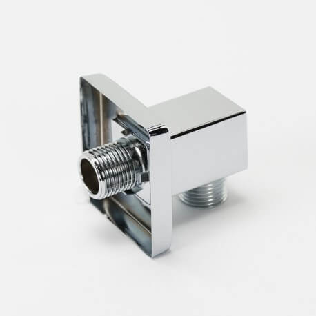 Porta acqua quadrata per tubi doccia cromati