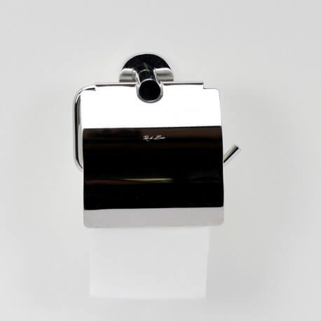 Distributore di carta con coperchio cromato