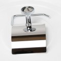 Distributore di carta con coperchio cromato