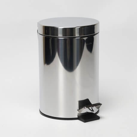 3 liter chrome pedal bin on Rue du Bain