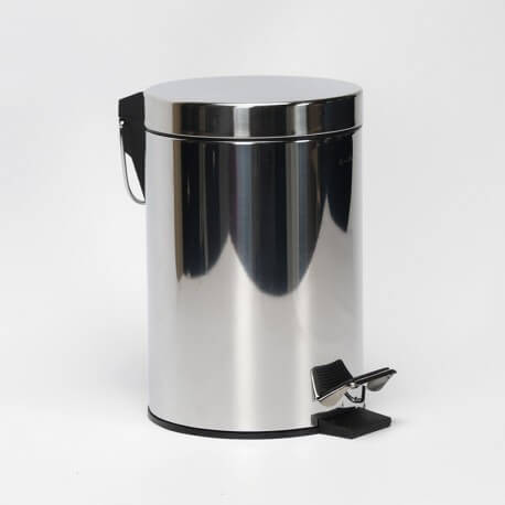 3 liter chrome pedal bin on Rue du Bain