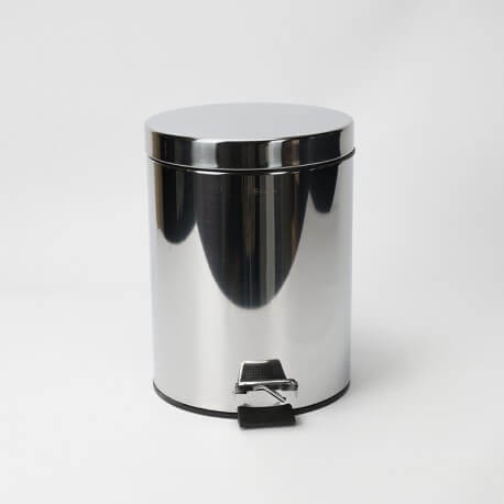 Poubelle à pédale chromée 7 litres | Rue du Bain