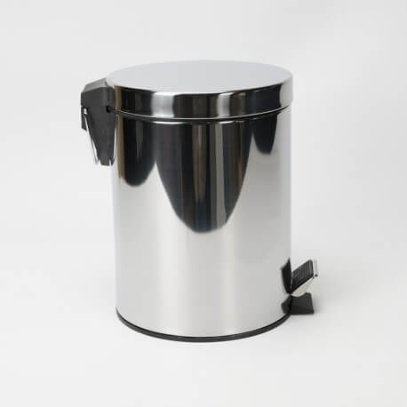 Poubelle à pédale chromée 7 litres | Rue du Bain