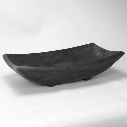 Rectangular laying pan black natural stone Plume