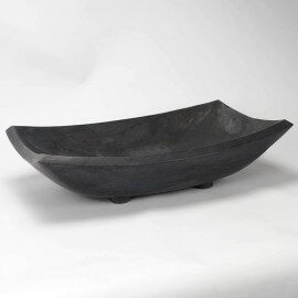 Placa rectangular de piedra natural negra Plume